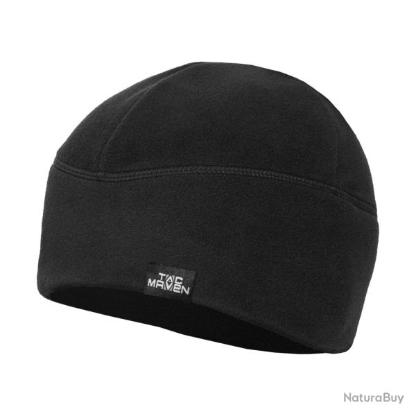 Bonnet polaire Tac Maven Oros 100% polyester coutures plates - Noir / Taille unique