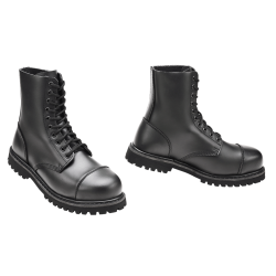 Bottes Brandit Phantom 10 oeillets cuir tige mi-haute - Noir / 47 EU / 13 US