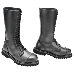 Bottes Brandit Phantom 20 oeillets cuir tige tr&egrave;s - Noir / 46 EU / 12 US