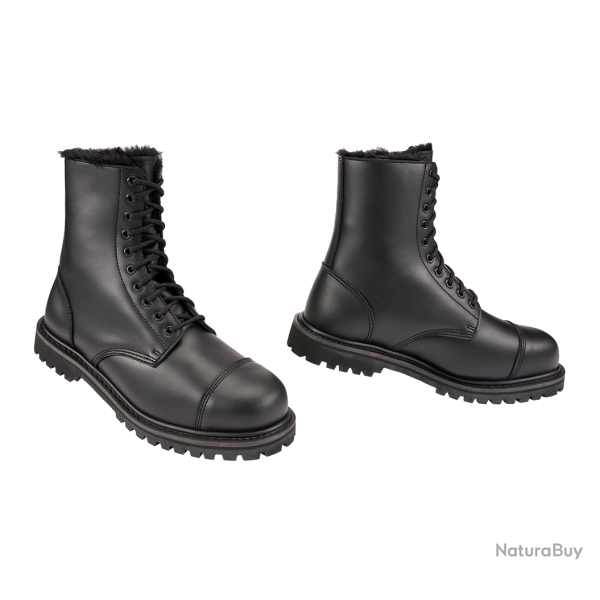 Bottes Brandit Phantom Fur Liner 10 oeillets cuir - Noir / 38 EU / 4 US