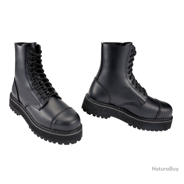 Bottes Brandit Plateau Phantom 10 oeillets cuir - Noir / 42 EU / 8 US
