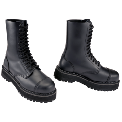 Bottes Brandit Plateau Phantom 14 oeillets cuir - Noir / 41 EU / 7 US