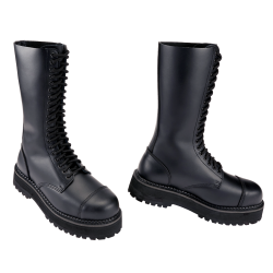 Bottes Brandit Plateau Phantom 20 oeillets cuir - Noir / 39 EU / 5 US