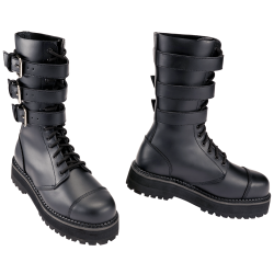 Bottes Brandit Plateau Phantom trois boucles cuir - Noir / 38 EU / 4 US