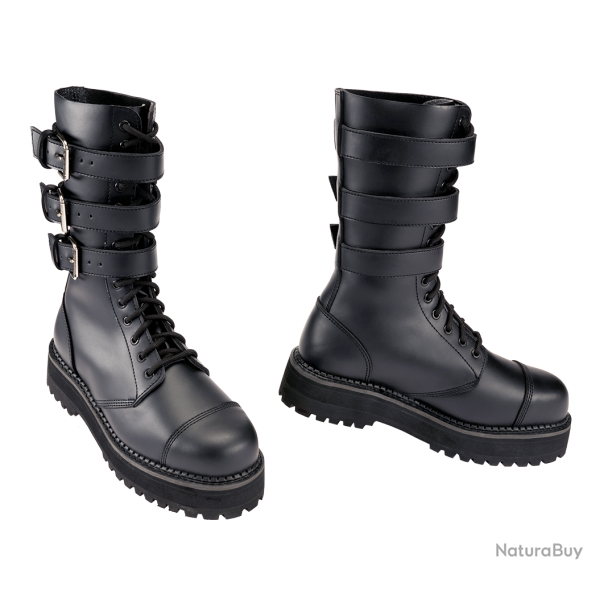 Bottes Brandit Plateau Phantom trois boucles cuir - Noir / 39 EU / 5 US