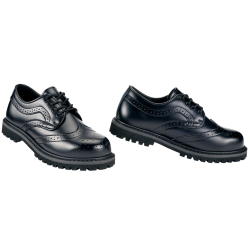 Bottines Brandit Budapester Phantom 4 oeillets cuir perfor&eacute; - Noir / 38 EU / 4 US