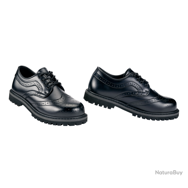 Bottines Brandit Budapester Phantom 4 oeillets cuir perfor� - Noir / 41 EU / 7 US