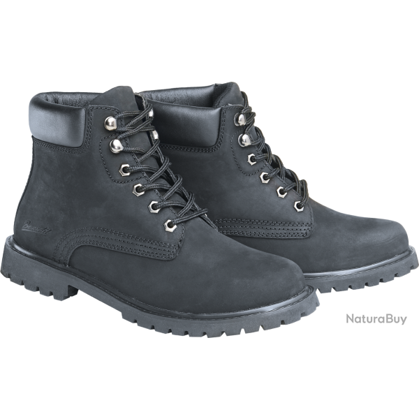 Bottines Brandit Kenyon cuir velours six points de serrage - Noir / 40 EU