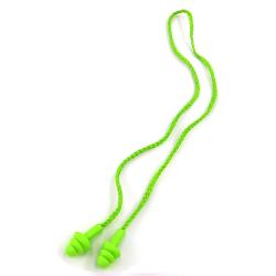 Bouchons d'oreilles r&eacute;utilisables OPEX avec cordon de 60 cm - Vert