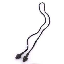Bouchons d'oreilles r&eacute;utilisables OPEX avec cordon de 60 cm - Noir