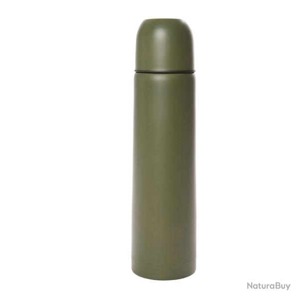 Bouteille isotherme Ares en m�tal 1 litre pour boisson chaude - Kaki