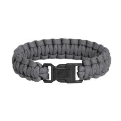 Bracelet de survie Pentagon Pselion en paracord 7 brins 4,8 m - Gris loup / 22 cm
