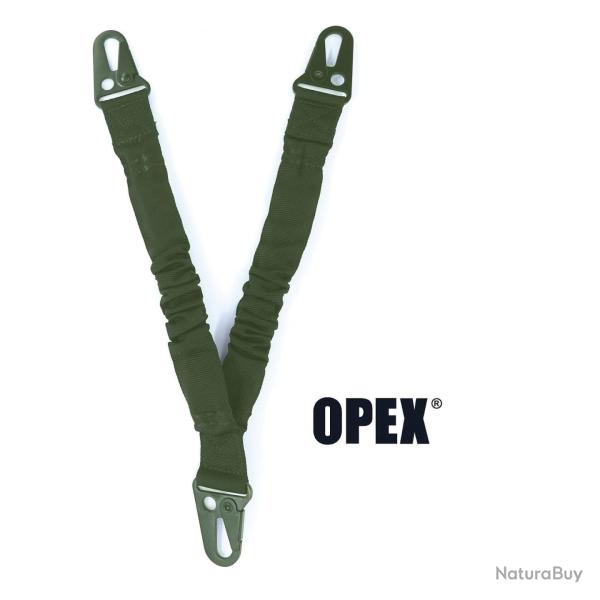 Bretelle de combat 3 points nylon 37,5 mm � boucles m�tal - Vert