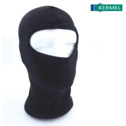 Cagoule Kermel maille interlock 220 g/m&sup2; m&eacute;ta-aramide - Noir / 1 Trou