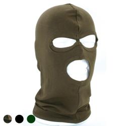 Cagoule OPEX &agrave; 3 ouvertures en jersey coton et &eacute;lasthanne - Vert arm&eacute;e