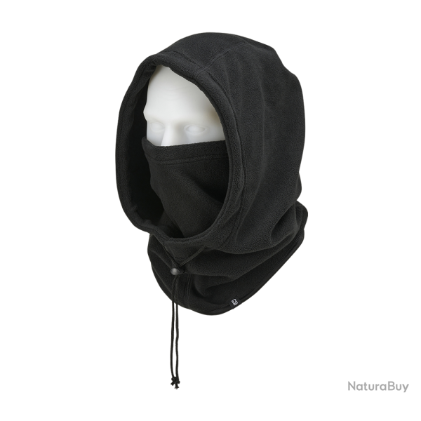 Cagoule polaire Brandit Arctic � capuche cordon de serrage - Noir