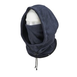 Cagoule polaire Brandit Arctic &agrave; capuche cordon de serrage - Bleu Marine