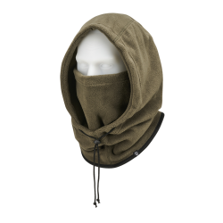 Cagoule polaire Brandit Arctic &agrave; capuche cordon de serrage - Vert olive
