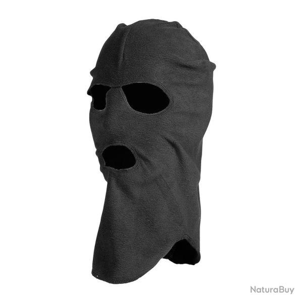 Cagoule trois trous Ares en polaire taille unique - Noir
