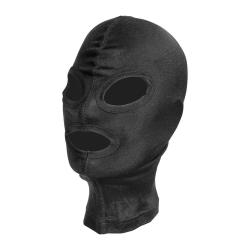 Cagoule trois trous Ares en soie taille unique fine - Noir