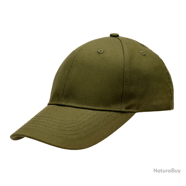 Casquette Brandit Basecap en coton fermeture plastique - Vert olive
