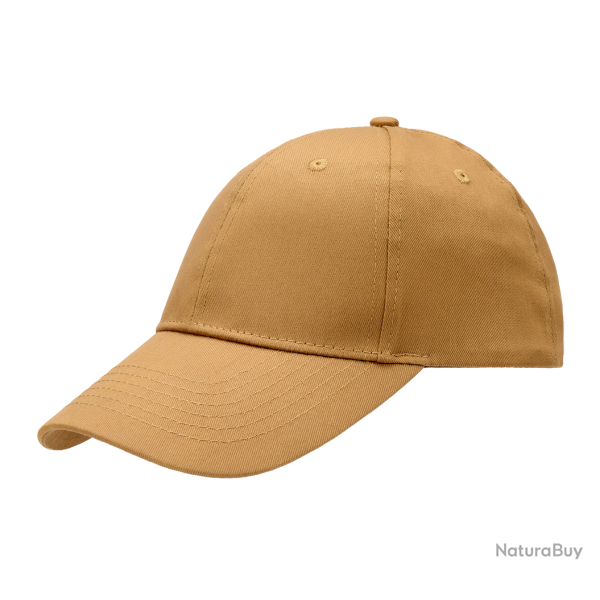 Casquette Brandit Basecap en coton fermeture plastique - Camel