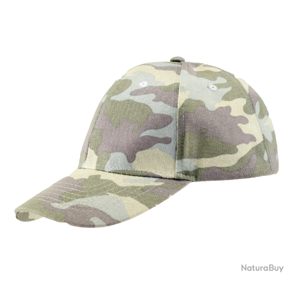 Casquette Brandit Basecap en coton fermeture plastique - White Desert