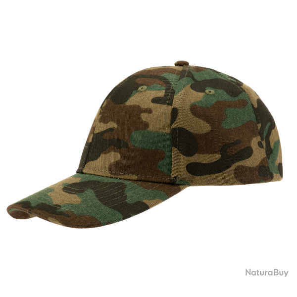 Casquette Brandit Basecap en coton fermeture plastique - Woodland