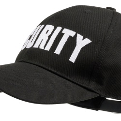 Casquette Brandit Security en coton broderie Security - Noir