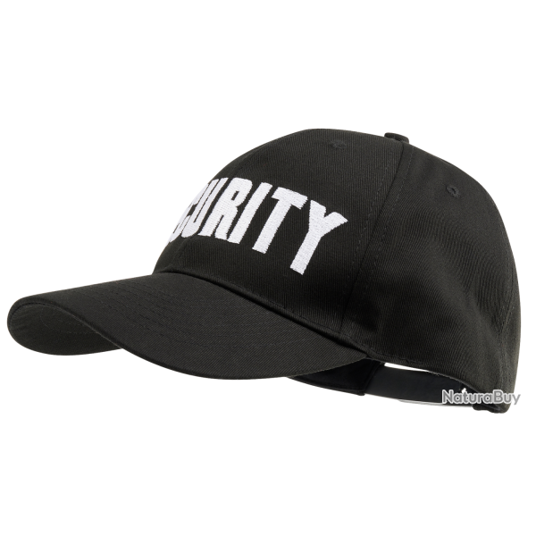 Casquette Brandit Security en coton broderie Security - Noir