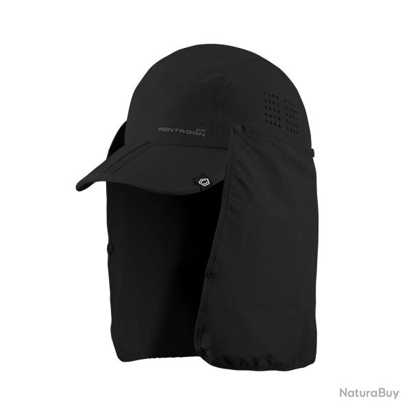 Casquette l�gionnaire Pentagon Skyshield UPF 50+ - Noir / Taille unique