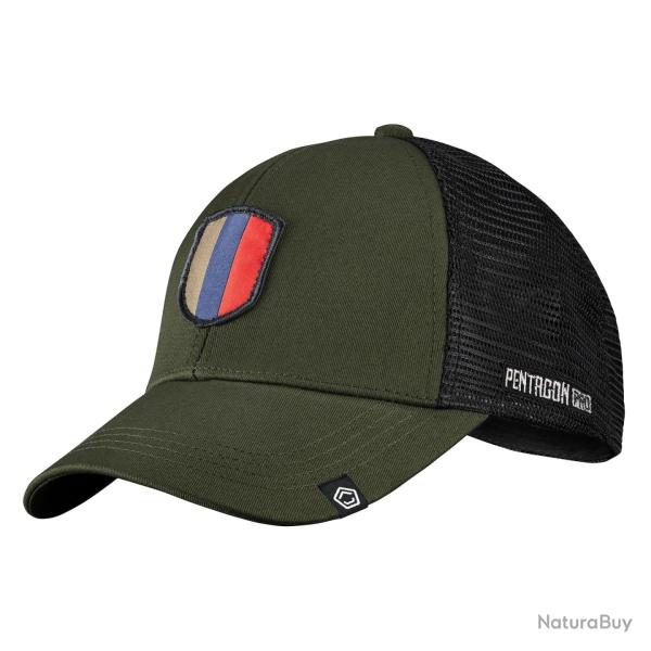 Casquette Pentagon Crest Trucker coton et filet arri�re - Vert olive / Taille unique