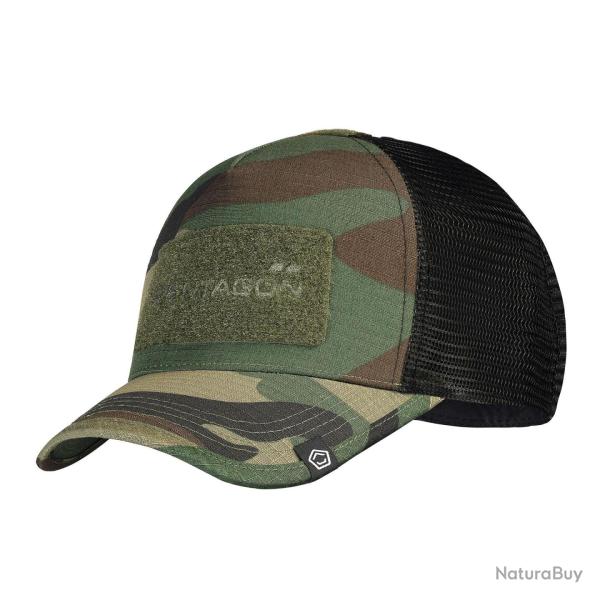 Casquette Pentagon Delta Tactical Mesh ripstop 215 g/m� - Woodland / Taille unique