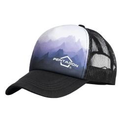 Casquette Pentagon Mountain en polyester cinq panneaux &agrave; filet - Multicolore / Taille unique