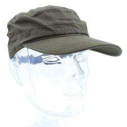 Casquettes type US coton Rip-Stop 215 g/m&sup2; r&eacute;glage, lot de 10 - Vert