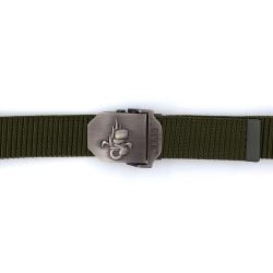 Ceinture OPEX &agrave; boucle acier grav&eacute;e L&eacute;gion sangle nylon 130 cm - Vert