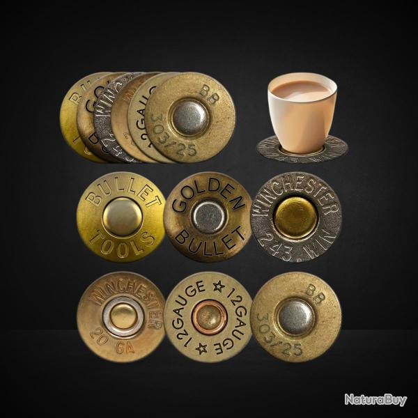 Lot de 6 Sous de Verre Munition