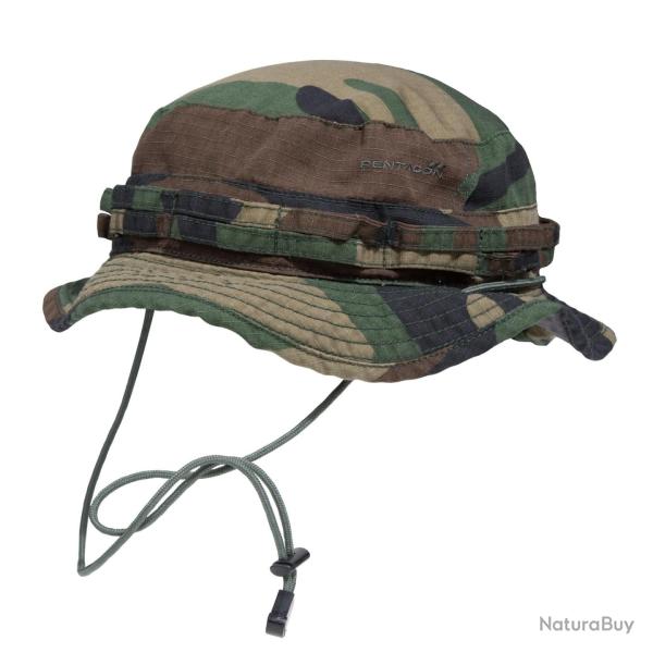 Chapeau de brousse Pentagon Babylon Boonie extensible 215 g/m� - Woodland / 58-59