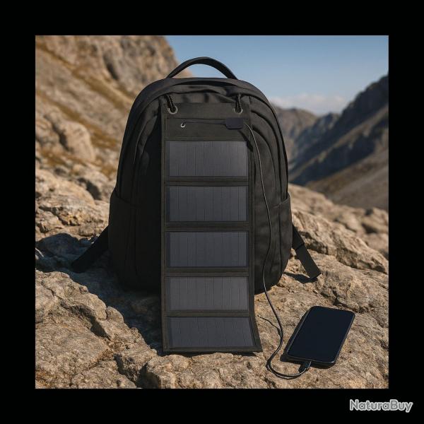 Chargeur solaire pliable 12,5 W sortie USB-C 5 V - Autre
