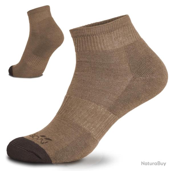 Chaussettes basses Pentagon Low Cut coton biologique peign� - Coyote / 39-41