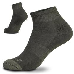Chaussettes basses Pentagon Low Cut coton biologique peign&eacute; - Vert olive / 39-41