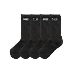 Chaussettes Duty Ready Crew 5.11 Tactical basiques soutien, lot de 4 - Noir / L