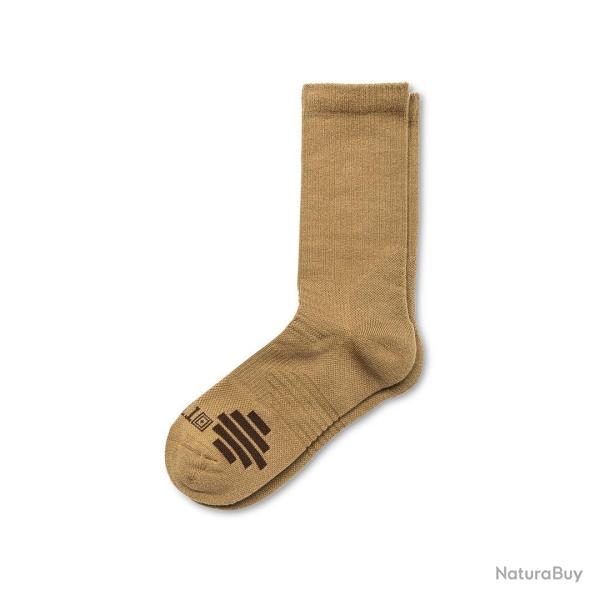 Chaussettes Duty Ready Merino Crew 5.11 Tactical laine m�rinos - US Dark Coyote / S