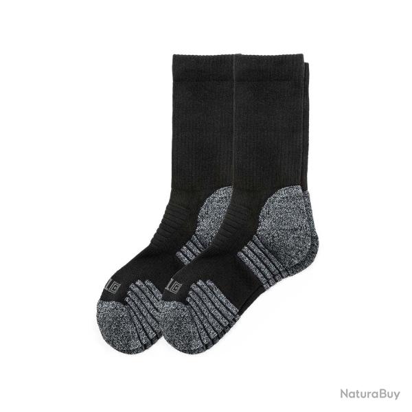 Chaussettes Duty Ready Ultra 5.11 Tactical fils SlipStream, lot de 2 - Noir / S