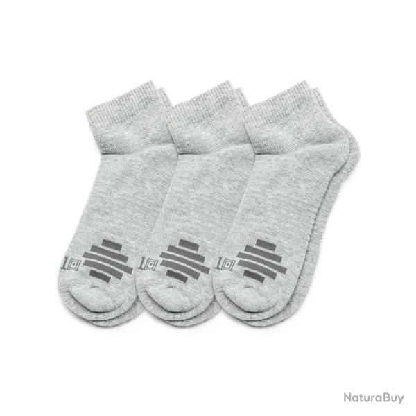 Chaussettes PT-R Plus Ankle 5.11 Tactical basses soutien vo�te, lot de 3 - Gris chin� / M