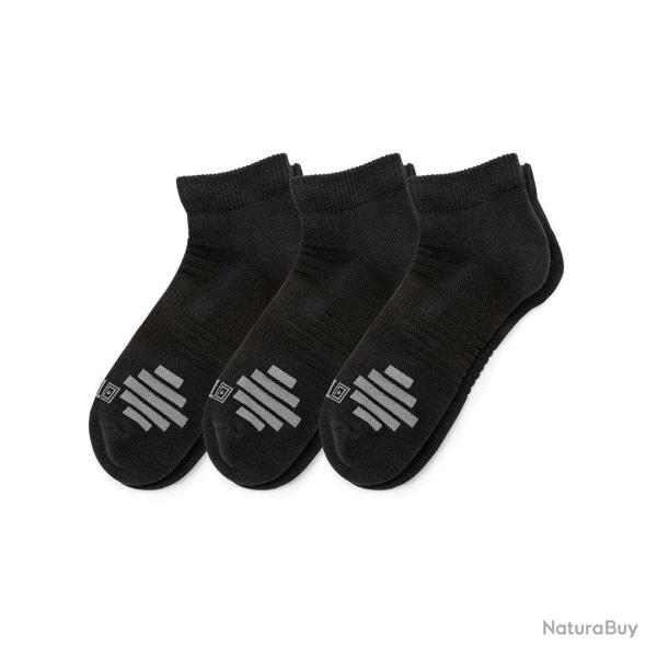 Chaussettes PT-R Plus Ankle 5.11 Tactical basses soutien vo�te, lot de 3 - Noir / L