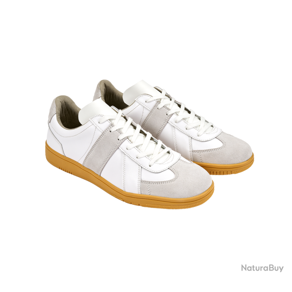 Chaussures de sport Brandit BW cuir de bovin bout en velours - Blanc / 46 EU