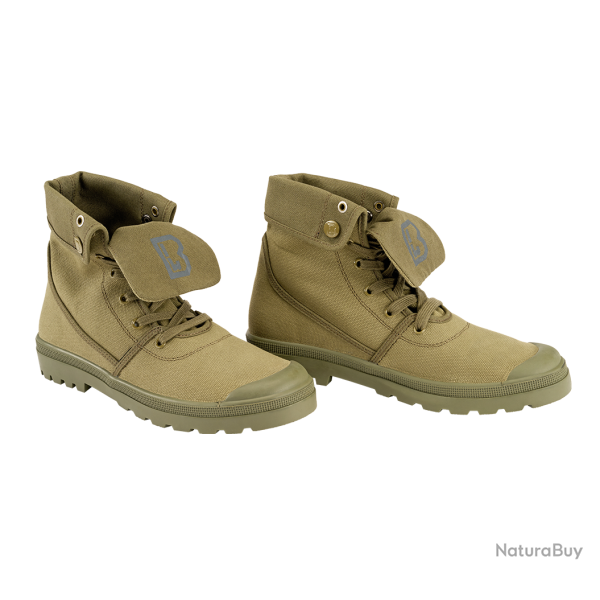 Chaussures montantes Brandit Military Canvas toile de coton - Vert olive / 43 EU