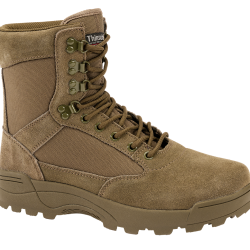 Chaussures tactiques Brandit 9 oeillets cuir et nylon isolation - Vert olive / 40 EU