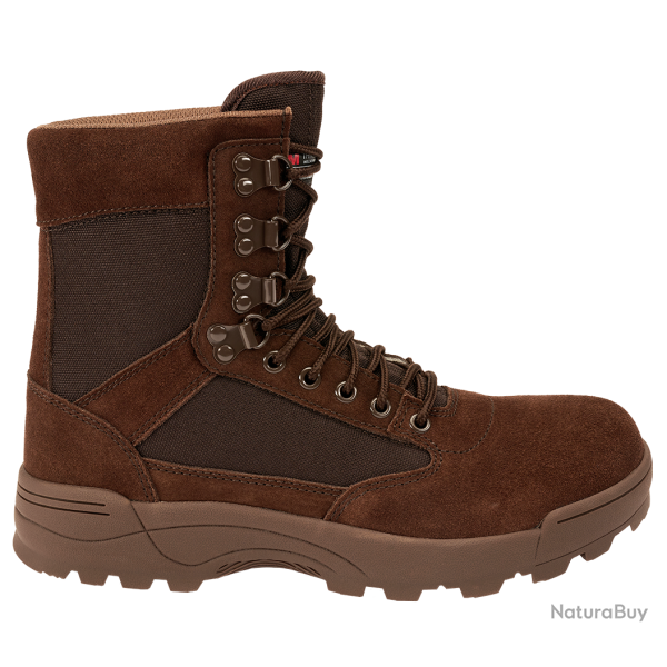 Chaussures tactiques Brandit 9 oeillets cuir et nylon isolation - Brun / 45 EU